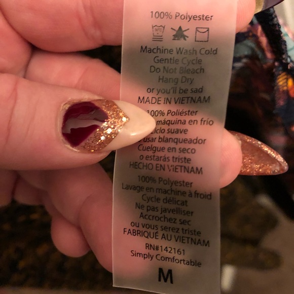 NWT BOHO Duster Floral LulaRoe Med Cardigan - Picture 8 of 8